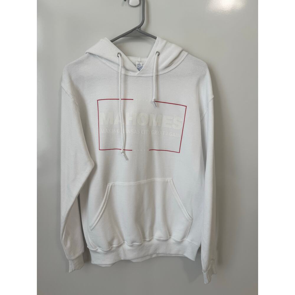 Kansas City Chiefs Patrick Mahomes Pullover Hoodie White Size S